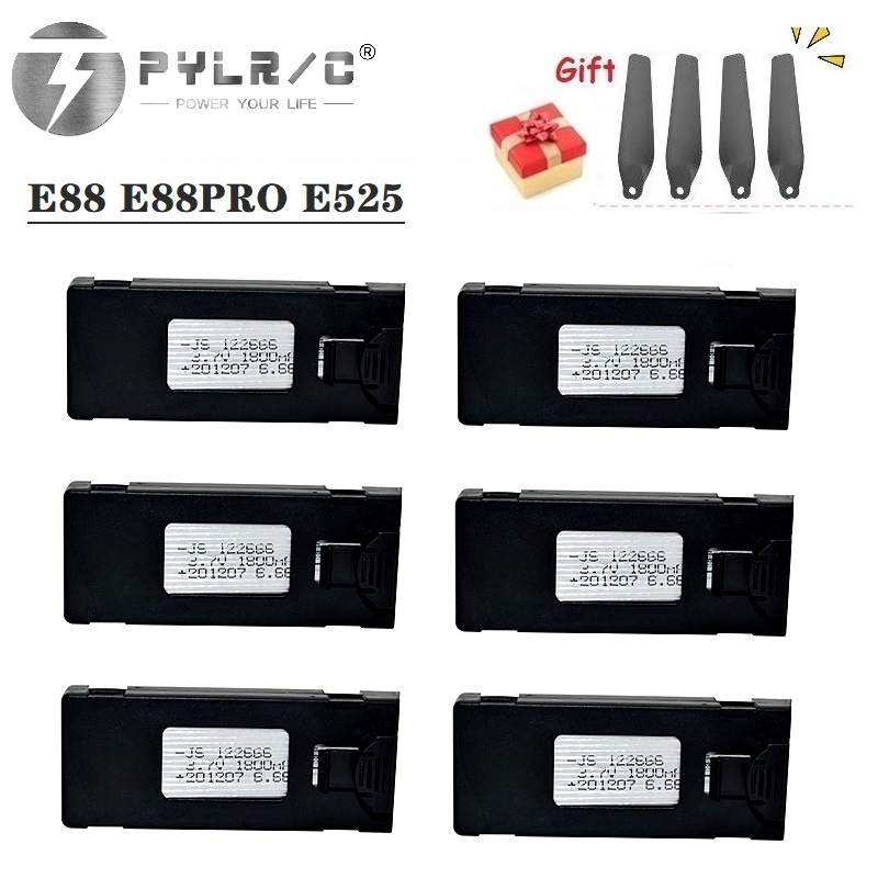 1/2/3/5/10 pçs 3.7v 1800mah rc - Eachine Drone E58 avaliação e preço
